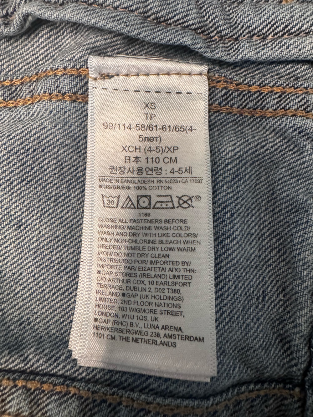 GAP Light Blue Denim Jacket with Contrast Stitching - Picture 4 of 4